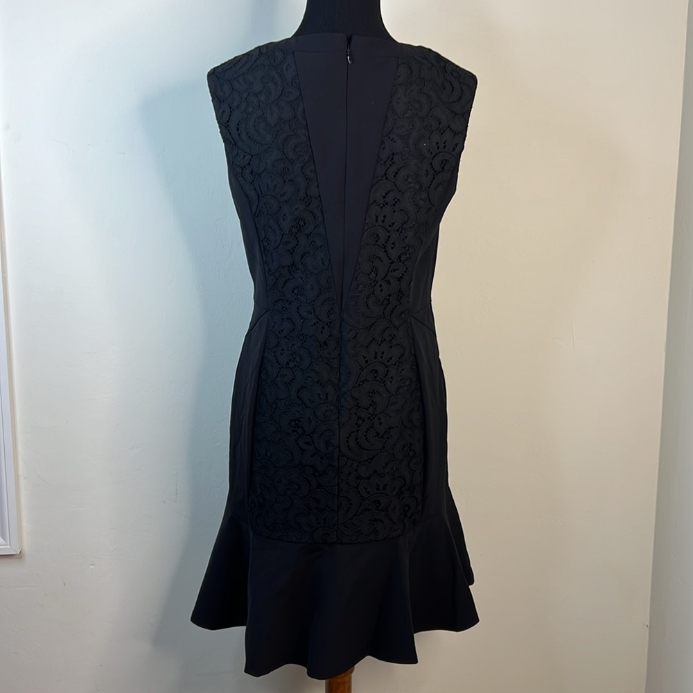 ANN TAYLOR Black Sleeveless Mermaid Lace Dress 4 - Picture 6 of 8